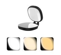 Oreilet Lampe Magnétique pour Selfie Téléphone, Miroir Maquillage LED à 3 Températures Couleur avec Lumière Rotative à 360° pour Photos, Vidéos, Diffusion Direct, Photographie, Vlog (Black)