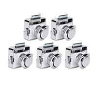 Oreilet Lot 5 Serrures D'armoire à Pousser Camping-car, Loquet Placard Bateau, Fermetures Pousser Ouvrir les Serrures Bouton Poussoir sans clé Serrure Porte D'armoire Loquets Tiroir