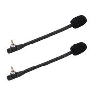 Oreilet Lot de 2 Microphones de Rechange pour Casque de Jeu A40, A40 TR, Microphone à Flèche Amovible Antibruit avec Couvercle en Mousse, Prise Jack 3,5 Mm (Black)