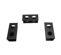 Oreilet Lot de 3 Supports de Rangement sous Le Bureau pour Ordinateur Portable, Support de Périphérique en Alliage D'aluminium sous Le Bureau avec Silicone Anti-Rayures (Black)