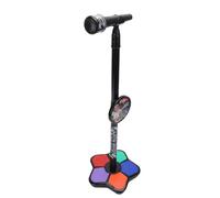 Oreilet Microphone pour Enfants avec Support, 5 Lumières Colorées, Machine karaoké pour Enfants avec Plusieurs Chansons, Effets Sonores Intéressants, pour Fêtes d'anniversaire Chant