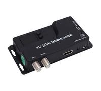 Oreilet Modulateur RF TV Link Modulateur, 471,25 MHz à 885,25 MHz 1080P HD Convertisseur Coaxial Prise en Charge du Format NTSC PAL, Agile Coaxial A/V vers RF Micro Modulateur RF TV