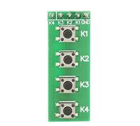 Oreilet Module de e 4 Bouton, Carte du Module de L'interrupteur à Bouton-Poussoir Universel 4 Touches, pour Le Kit de Composants électroniques DIY