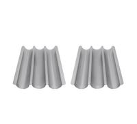 Oreilet Moule à Baguettes, 3 Plaques de Cuisson à Pain, Moule à Pain Français, Moules à Pain Antiadhésifs en Acier Inoxydable, Ustensiles de Cuisson pour Baguettes Faites Maison