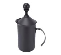 Oreilet Mousseur à Lait Manuel en Acier Inoxydable, Pompe à Main, Mousseur à Lait Portable, Pichet à Mousse à Double Filtre, Machine à Mousse pour café Latte Cappuccino Matcha (600 ml)