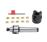 Oreilet MT3 FMB22 Face End Mild Set - 4 Flûtes 400r 50-22 CNC Indexable Face Milling Cutter Helder Extension avec 10pcs APMT1604 Inserts en Carbure et clé T15