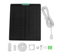 Oreilet Panneau Solaire pour Caméra de sécurité, Panneau Solaire USB 10W Silicium Monocristallin avec Vis, Accessoires de Montage, étanche IP65, Trou D'installation Réglable 360° (WHITE)