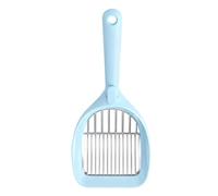 Oreilet Pelle à Litière pour Chat en Acier Inoxydable, Pelle en Métal Enduit de PTFE avec Trous de Mural pour Bac à Litière pour Chat Bleu Clair