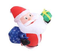 Oreilet Père Noël Gonflable de 3,9 Pieds Sorti de la Fenêtre, Décoration Extérieure Gonflable du Père Noël avec Lumière LED, Explosion de Noël pour Intérieur, Cour, Jardin, Maison (Prise