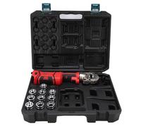 Oreilet Pince à Sertir Hydraulique électrique avec Matrices,Pince Sertir Câble Batterie sans Fil 60KN, Outil Sertissage Course 17Mm pour Cosses Fil Cuivre D'aluminium, Rotative 360°