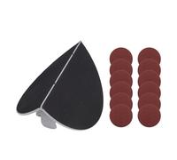 Oreilet Ponceuse D'angle pour Cloisons Sèches, Outil de Ponçage Semi-circulaire Angle Droit avec 12 Papiers Verre, Micro-ponceuse Détail Portative D'angle Interne pour le Nettoyage