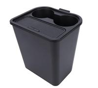 Oreilet Poubelle Voiture avec Porte-gobelet, Poubelle Voiture Conteneur Déchets Boîte Rangement Automatique Organisateur Seau, Porte-gobelet pour Maverick 2022-2025