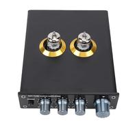 Oreilet Préampli à Tube Sous Vide HiFi, PréAmplificateur Tube HiFi 5X en Alliage D'aluminium, Amplificateur Puissance Tube Sous Vide Audiophile avec Basses Médiums Aigus Réglables (Prise UE)