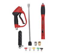 Oreilet Pun de Lave-Glace avec BaguetteD'extension, Pistolet à Lave-Glace Haute Puissance avec M22 Ajustement 5 Pointes de Buse, Accessoires de Remplacement de Lave-Glace 5200psi