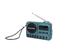 Oreilet Radio Météo d'urgence, Radio FM Portable avec Haut-Parleur Bluetooth, Bluetooth 5.4, Radios de Survie Portables USB pour Le Camping de Voyage Intérieur en Plein Air (Bleu verdâtre)