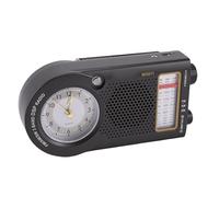 Oreilet Radio Portable avec Horloge, Radio Multibande FM AM SW à Piles Rechargeables, Radios de Poche d'urgence Extérieures pour la Maison, L'extérieur, Cadeau, Personnes âgées (Grey)