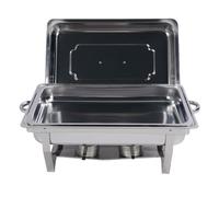 Oreilet Réchauds pour Buffet, Réchauds en Acier Inoxydable et avec Cadre Pliable, Chauffe-plats pour Fêtes, Banquets et événements (Grille unique)