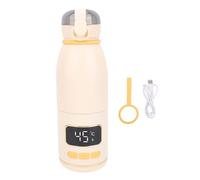 Oreilet Réchauffeur Lait Portable pour Voyager, 450 Ml Chauffage électrique en Acier Inoxydable Matteur Lait Maternel, Eau, café, Chaudière à Eau Chaude, Chauffage Rapide