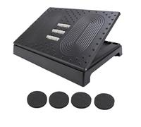 Oreilet Repos pour les Pieds pour le Bureau au Travail, Réglable à la Hauteur Sous Repose-pieds avec Rouleaux de Massage, Tabourets de Pied Ergonomiques Reste pour la Jambe (BLACK)