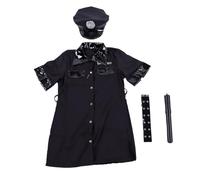 Oreilet Robe de Costume D'uniforme | Tenue de Cosplay à Manches Courtes à Revers Noir, Déguisement Jour Carrière D'Halloween, pour Scène Fêtes Thème D'Halloween