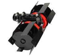 Oreilet Roue de Désherbage 3,9 Outil Cultivateur Rotatif Roues Jardin pour Tondre l'herbe Desserrer Le Sol Roue Labour Profonde Universelle pour Tondeuse Gazon Scarificateur Accessoire