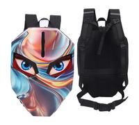 Oreilet Sac à Dos Moto LED Knight, Résolution 60 X 48, Programmable, Résistant à L'eau, Coques Rigides LED avec Contrôle par Application et écran éblouissant pour L'équitation