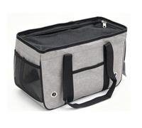Oreilet Sac de Transport pour Animaux de Compagnie à Côtés Souples, Porte-Monnaie pour Petits Chiens avec Rideau (L 50 X 19 X 30 cm, pour Moins de 7,5 kg)