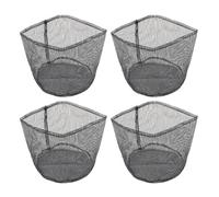 Oreilet Sacs Plantation L'étang Aquatique, 4pcs 1/16 Pouce PVC Mesh en Mailles Respirant des Plants Jardin d'eau pour Tourbière, pour Sacs Culture, Soutient Bonne Croissance Plantes (Rond)