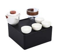 Oreilet Service à thé Chinois Kung Fu, Services à thé Kung Fu en Céramique avec 4 Tasses, Service à thé Chinois Gongfu Portable, Théière Japonaise en Porcelaine pour Voyage, Maison