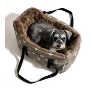 Oreilet Siège D'auto Chien à Console Centrale, Siège D'appoint | Lit pour Chat avec Poche Rangement Latérale, Sangles Réglables Sécurisées, Petit Chiot, pour Berline SUV, 52 X 28 X 26 Cm