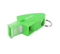 Oreilet Sifflet en Plastique, Son Net, Sifflet de Sport de Plein Air Temps, Dispositif de Signalisation Fort avec Lanière Noire et Pince à Doigt pour Arbitres, Entraîneurs, Sauveteurs, Sports (Green)