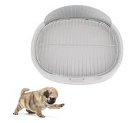 Oreilet Support de Tampon de Pipi avec Chien avec Patte de Pipi, Plateau de Petit Pot de Chien Intérieur, Pottable de Chiot D'entraînement en Mailles (Grey)