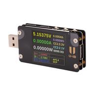 Oreilet Testeur USB avec Détection PD QC2.0 QC3.0, 4-24 V 0-6,5 A | LCD Couleur 1,77 Pouces, Résolution 0,00001 V, Mesure de la Résistance du Câble, Compatible USB A/Type-C/Micro USB