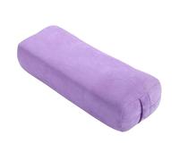 Oreilet Traversin Rond de Yoga, Oreiller de Soutien de Méditation Polyvalent, Coussin de Sol Confortable, Poignée de Transport Facile, pour Yoga Réparateur et Yin, Housse Lavable (Purple)