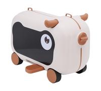 Oreilet Valise à roulettes pour Enfants, Valise Voyage Durable pour Enfants avec 4 Roues, Sièges et Sangle sécurité, Bagages à Monter pour Embarquer dans Une Compagnie Aérienne (Brown)