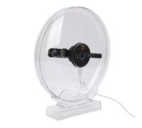 Oreilet Ventilateur d'hologramme 3D avec Couvercle, Ventilateur de Projecteur Holographique 3D WiFi, Affichage Publicitaire de Bureau avec Télécommande, Machine de publicité pour Photos et Vidéos