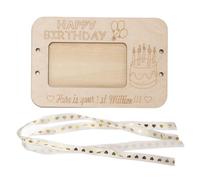 Oreilet Votre Premier Million de Portefeuille, Porte-Monnaie en Bois, Ornement Multifonctionnel pour Cartes d'identité, Cadeau d'anniversaire, de Mariage, de Remise de Diplôme (Type de gâteau)