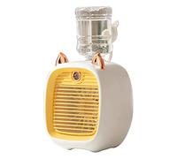 Oreille de chat mignon ventilateur électrique climatisation brouillard d'eau pulvérisation USB Mini d'humidificateur refroidisseur bureau balançoire d'air réglable FraîCheur Longue DuréE(Yellow)