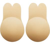 Oreille de lapin soutien-gorge sans bretelles dos réutilisable Push Up poitrine lift couvre-tétons pour les femmes couleur de la peau S/M