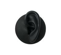 Oreille de simulation de modèle en silicone noir pour l'exposition des bijoux Asmr sommeil aidant l'oreille gauche noire