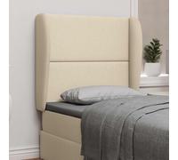 Oreille de tête de lit Crème 80 x 23 x 6 cm tissu vidaXL