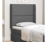 Oreille de tête de lit Gris 80 x 16 x 4 cm tissu vidaXL