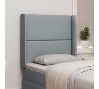Oreille de tête de lit Gris clair 80 x 16 x 4 cm tissu vidaXL