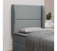 Oreille de tête de lit Gris clair 80 x 23 x 6 cm tissu vidaXL