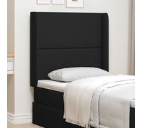 Oreille de tête de lit Noir 80 x 16 x 4 cm tissu vidaXL