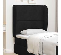 Oreille de tête de lit Noir 80 x 23 x 6 cm Velours vidaXL