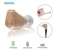 oreille droite - Appareil auditif Rechargeable ou batterie, Mini amplificateur sonore Invisible, Volume réglable, sans fil, outil de soins de l'oreille