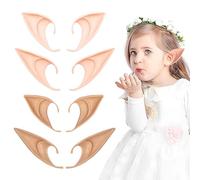 Oreille Elfe Femme, Lot de 4 paires d'oreilles d'elfe en latex souple, Pour Cosplay Oreilles d'Elfe Halloween Noël Toute Soirée à Thème