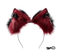 Oreille en peluche participative avec batterie rechargeable et action dynamique pour fêtes d'Halloween, doux et confortable