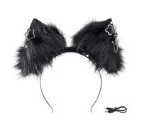 Oreille en peluche participative avec batterie rechargeable et action dynamique pour fêtes d'Halloween, doux et confortable